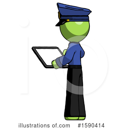 Royalty-Free (RF) Green Design Mascot Clipart Illustration by Leo Blanchette - Stock Sample #1590414
