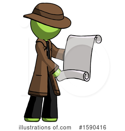 Royalty-Free (RF) Green Design Mascot Clipart Illustration by Leo Blanchette - Stock Sample #1590416