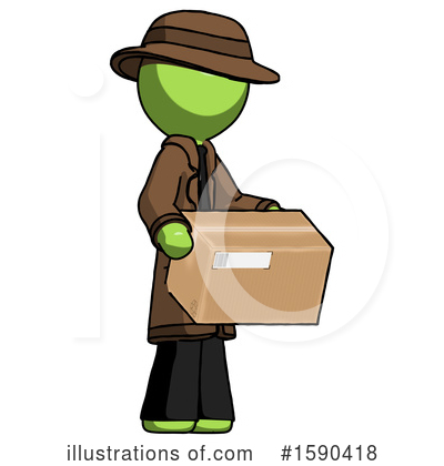 Royalty-Free (RF) Green Design Mascot Clipart Illustration by Leo Blanchette - Stock Sample #1590418