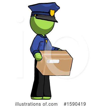 Royalty-Free (RF) Green Design Mascot Clipart Illustration by Leo Blanchette - Stock Sample #1590419