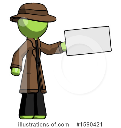Royalty-Free (RF) Green Design Mascot Clipart Illustration by Leo Blanchette - Stock Sample #1590421