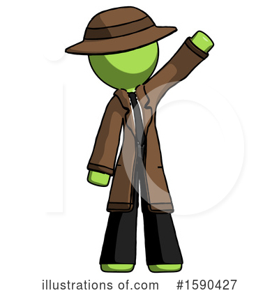 Royalty-Free (RF) Green Design Mascot Clipart Illustration by Leo Blanchette - Stock Sample #1590427