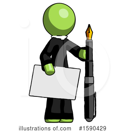 Royalty-Free (RF) Green Design Mascot Clipart Illustration by Leo Blanchette - Stock Sample #1590429