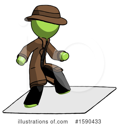 Royalty-Free (RF) Green Design Mascot Clipart Illustration by Leo Blanchette - Stock Sample #1590433