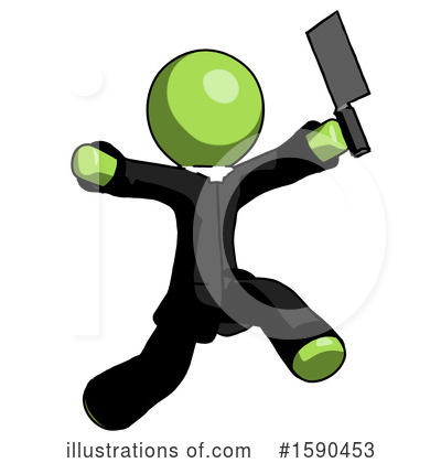 Royalty-Free (RF) Green Design Mascot Clipart Illustration by Leo Blanchette - Stock Sample #1590453
