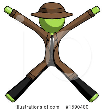 Royalty-Free (RF) Green Design Mascot Clipart Illustration by Leo Blanchette - Stock Sample #1590460