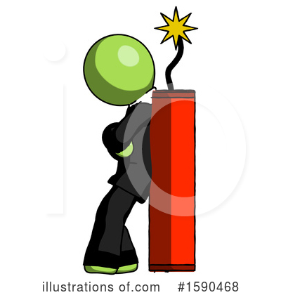 Royalty-Free (RF) Green Design Mascot Clipart Illustration by Leo Blanchette - Stock Sample #1590468