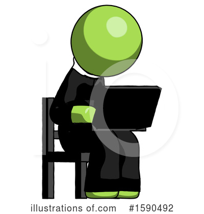 Royalty-Free (RF) Green Design Mascot Clipart Illustration by Leo Blanchette - Stock Sample #1590492