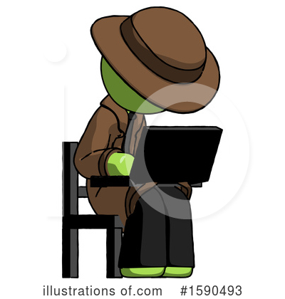 Royalty-Free (RF) Green Design Mascot Clipart Illustration by Leo Blanchette - Stock Sample #1590493