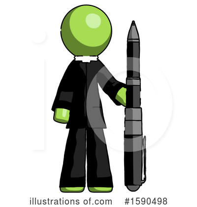 Royalty-Free (RF) Green Design Mascot Clipart Illustration by Leo Blanchette - Stock Sample #1590498