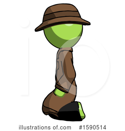 Royalty-Free (RF) Green Design Mascot Clipart Illustration by Leo Blanchette - Stock Sample #1590514