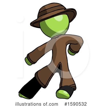 Royalty-Free (RF) Green Design Mascot Clipart Illustration by Leo Blanchette - Stock Sample #1590532