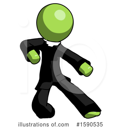 Royalty-Free (RF) Green Design Mascot Clipart Illustration by Leo Blanchette - Stock Sample #1590535