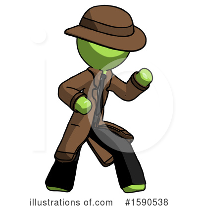Royalty-Free (RF) Green Design Mascot Clipart Illustration by Leo Blanchette - Stock Sample #1590538
