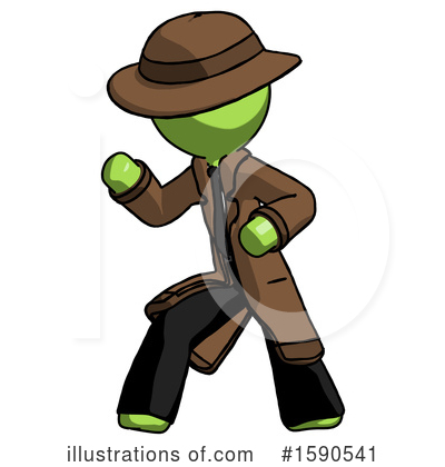 Royalty-Free (RF) Green Design Mascot Clipart Illustration by Leo Blanchette - Stock Sample #1590541