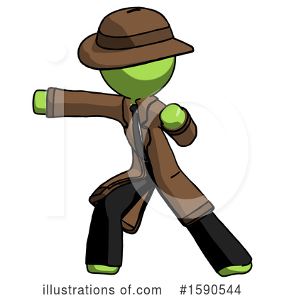 Royalty-Free (RF) Green Design Mascot Clipart Illustration by Leo Blanchette - Stock Sample #1590544