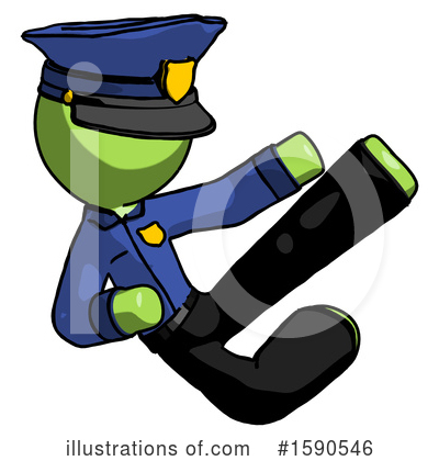 Royalty-Free (RF) Green Design Mascot Clipart Illustration by Leo Blanchette - Stock Sample #1590546