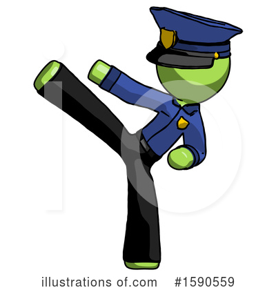 Royalty-Free (RF) Green Design Mascot Clipart Illustration by Leo Blanchette - Stock Sample #1590559