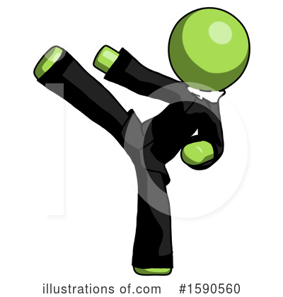 Royalty-Free (RF) Green Design Mascot Clipart Illustration by Leo Blanchette - Stock Sample #1590560