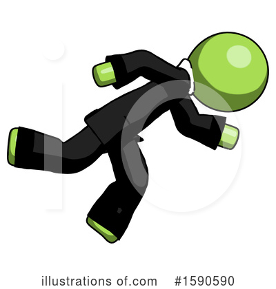 Royalty-Free (RF) Green Design Mascot Clipart Illustration by Leo Blanchette - Stock Sample #1590590