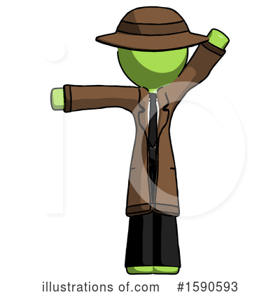 Royalty-Free (RF) Green Design Mascot Clipart Illustration by Leo Blanchette - Stock Sample #1590593
