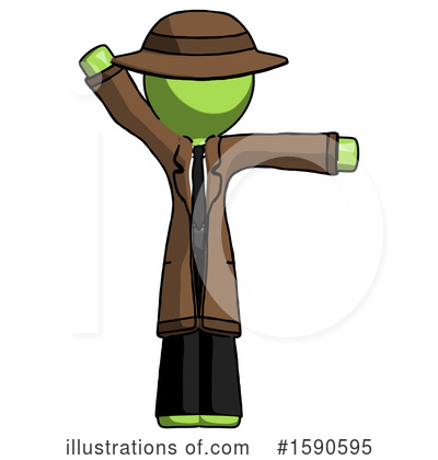 Royalty-Free (RF) Green Design Mascot Clipart Illustration by Leo Blanchette - Stock Sample #1590595