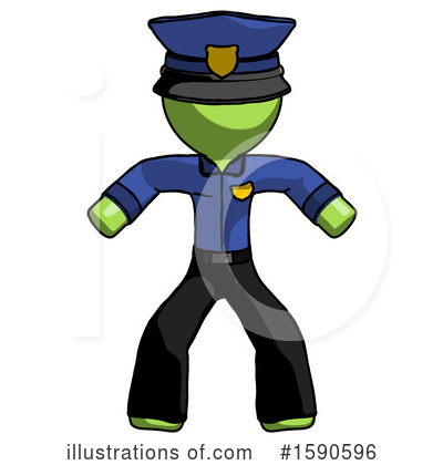 Royalty-Free (RF) Green Design Mascot Clipart Illustration by Leo Blanchette - Stock Sample #1590596