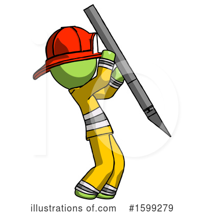 Royalty-Free (RF) Green Design Mascot Clipart Illustration by Leo Blanchette - Stock Sample #1599279