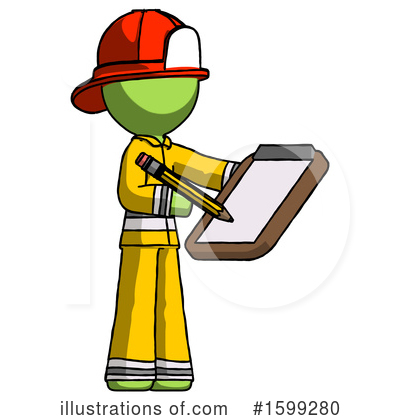 Royalty-Free (RF) Green Design Mascot Clipart Illustration by Leo Blanchette - Stock Sample #1599280