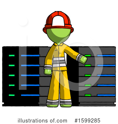 Royalty-Free (RF) Green Design Mascot Clipart Illustration by Leo Blanchette - Stock Sample #1599285