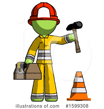 Royalty-Free (RF) Green Design Mascot Clipart Illustration by Leo Blanchette - Stock Sample #1599308