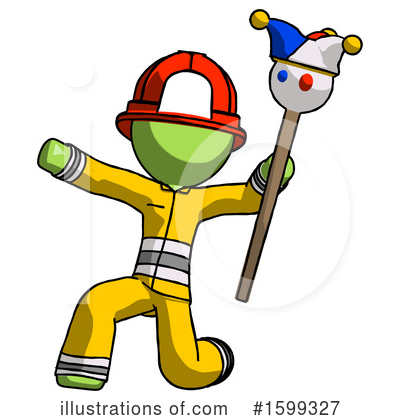 Royalty-Free (RF) Green Design Mascot Clipart Illustration by Leo Blanchette - Stock Sample #1599327