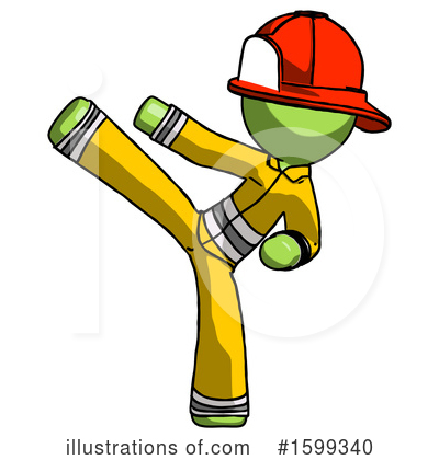 Royalty-Free (RF) Green Design Mascot Clipart Illustration by Leo Blanchette - Stock Sample #1599340