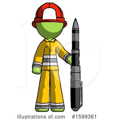 Royalty-Free (RF) Green Design Mascot Clipart Illustration by Leo Blanchette - Stock Sample #1599361