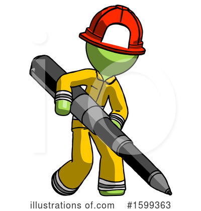 Royalty-Free (RF) Green Design Mascot Clipart Illustration by Leo Blanchette - Stock Sample #1599363