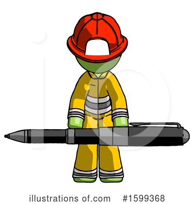 Royalty-Free (RF) Green Design Mascot Clipart Illustration by Leo Blanchette - Stock Sample #1599368