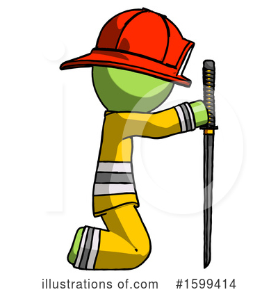 Royalty-Free (RF) Green Design Mascot Clipart Illustration by Leo Blanchette - Stock Sample #1599414