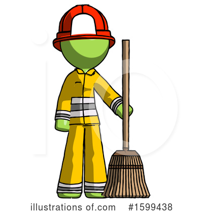 Royalty-Free (RF) Green Design Mascot Clipart Illustration by Leo Blanchette - Stock Sample #1599438