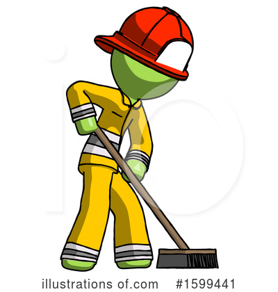 Royalty-Free (RF) Green Design Mascot Clipart Illustration by Leo Blanchette - Stock Sample #1599441