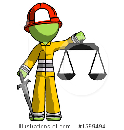 Royalty-Free (RF) Green Design Mascot Clipart Illustration by Leo Blanchette - Stock Sample #1599494