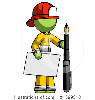 Royalty-Free (RF) Green Design Mascot Clipart Illustration by Leo Blanchette - Stock Sample #1599510