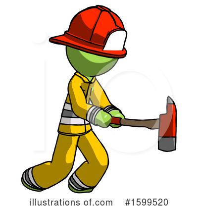 Royalty-Free (RF) Green Design Mascot Clipart Illustration by Leo Blanchette - Stock Sample #1599520