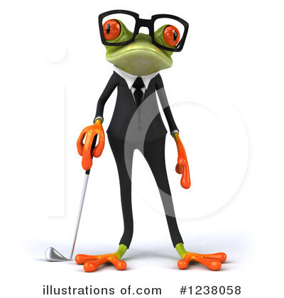 Royalty-Free (RF) Green Frog Clipart Illustration by Julos - Stock Sample #1238058