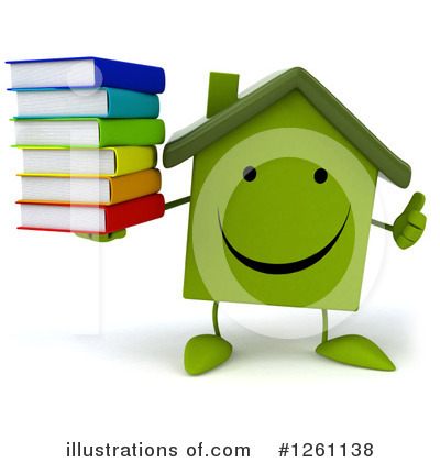 Royalty-Free (RF) Green Home Clipart Illustration by Julos - Stock Sample #1261138