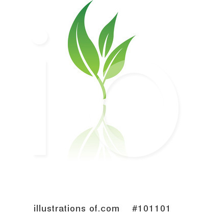 Royalty-Free (RF) Green Leaf Clipart Illustration by cidepix - Stock Sample #101101