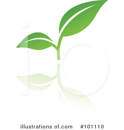 Royalty-Free (RF) Green Leaf Clipart Illustration by cidepix - Stock Sample #101110