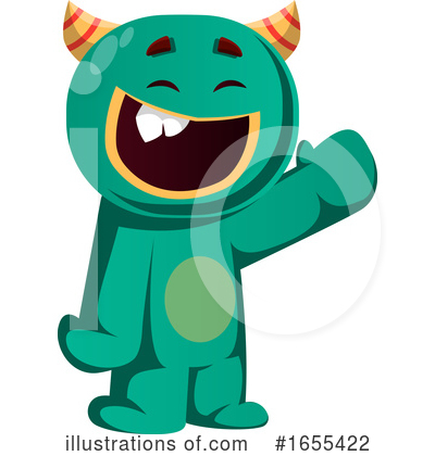 Royalty-Free (RF) Green Monster Clipart Illustration by Morphart Creations - Stock Sample #1655422