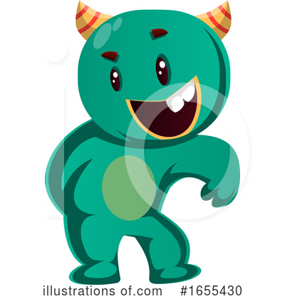 Royalty-Free (RF) Green Monster Clipart Illustration by Morphart Creations - Stock Sample #1655430