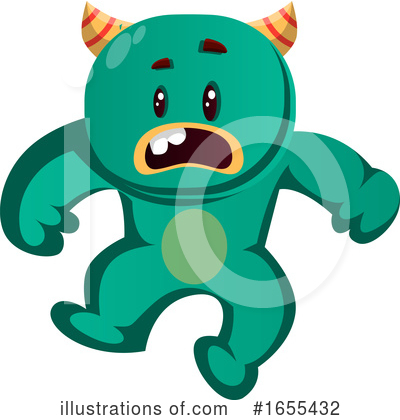 Royalty-Free (RF) Green Monster Clipart Illustration by Morphart Creations - Stock Sample #1655432