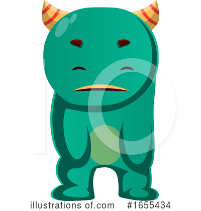 Royalty-Free (RF) Green Monster Clipart Illustration by Morphart Creations - Stock Sample #1655434